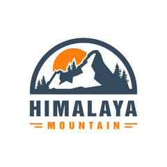 Himalayan mountain vector logo design