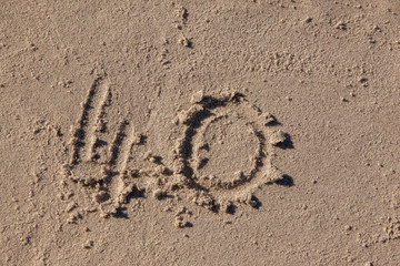 40 written on beach sand