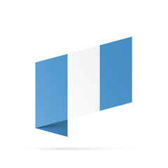 Guatemala flag state symbol isolated on background national banner. Greeting card National Independence Day of the Republic of Guatemala. Illustration banner with realistic state flag.