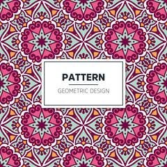 Seamless mandala islamic pattern. Vintage elements