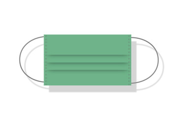 Isolated medical face mask, stock photo