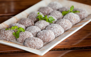 coconut covered desert balls