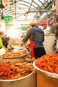 시장 분식파시는 아주머니