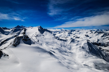 Krajobraz alpejski, widok z Kitzsteinhorn 
