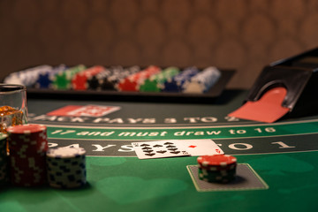 Fototapeta premium Casino Black Jack table