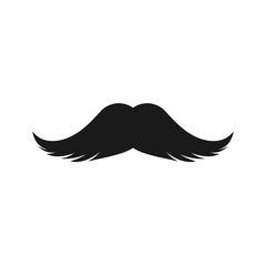 mustache icon in trendy flat design