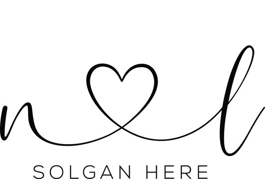 Nl Initial wedding monogram logo template