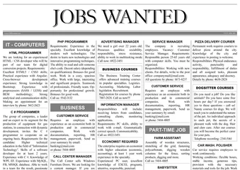 Foto op Plexiglas Job search concept. Newspaper full of advertisements © New Africa