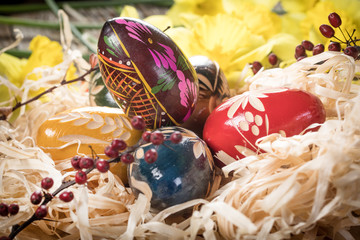 Decorative Easter eggs.