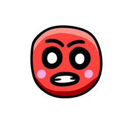 Cartoon Stylized Angry Emoticon