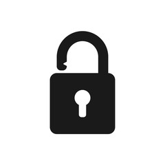padlock vector icon, lock icon in trendy flat design