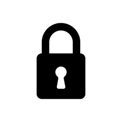padlock vector icon, lock icon in trendy flat design
