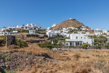 Plaka village with typical greek houses