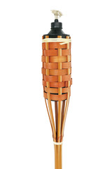 Bamboo torch on white background
