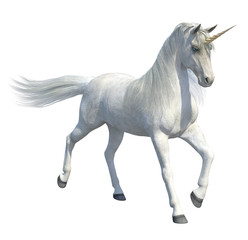 Naklejka na ściany i meble unicorn isolated on white