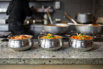 Fototapeta na wymiar Indian cuisine dish on a restaurant table
