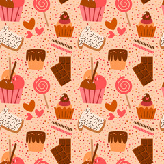 Cute Sweet Food Seamless Pattern