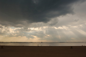 sunset on the beach