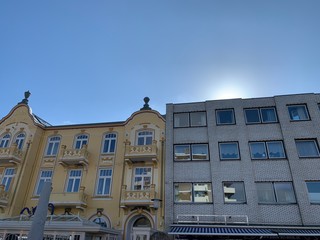 Architektur mit unterschiedlichen Gebäuden