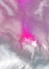 Abstract colorful watercolor on white background. Digital art painting.