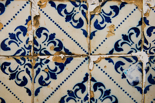 vintage tile pattern, Salvador, Bahia, Brazil 