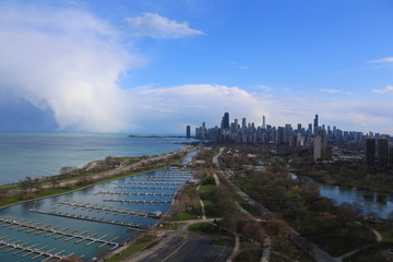 Chicago Skyline with Clouds - 337382520