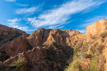 Steep landscape in Los Picachos in Spain