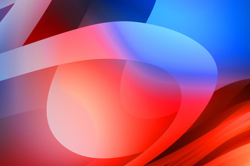 Abstract background with colorful gradient. Vibrant graphic wallpaper with stripes design. Fluid 2D illustration of modern movement.