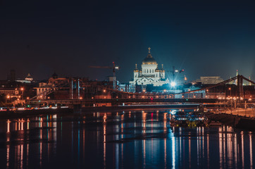 Fototapeta na wymiar Moscow by night