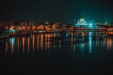 Fototapeta na wymiar night view of Moscow