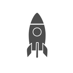 Minimal Monocolor Spaceship Rocket Icon