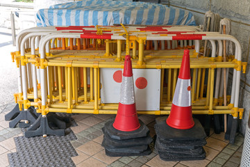 Traffic Cones and Barriers in Hong Kong