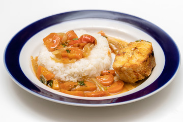 Salmon with Rice and Vegetable