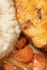 Salmon with Rice and Vegetable