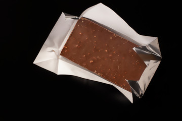 Chocolate on a dark background