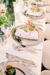 Wedding meal menu card. Rustic wedding. Preparations for the wedding day.