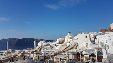Fototapeta premium city, town, panorama, building, landscape, view, Spain, travel, Greece, cityscape, architecture, Europe, sky, mountain, village, winter, urban, sea, house, mountains, white, island, buildings, tourism