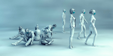 Obraz premium Volunteer Help the Medical Workers