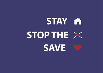 Stay home, Stop the spread, Save lives. Trump presidential guidelines COVID-19 Corona pandemic white house government U.S. political slogan illustration