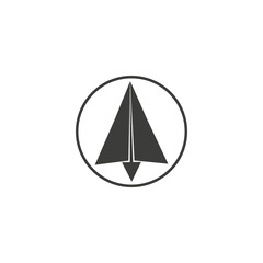 Fototapeta premium Paper Plane sign. Airplane symbol. Travel outline icon.