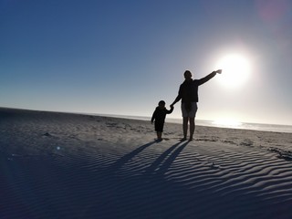 Mother & Son on beach