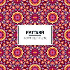 Seamless mandala islamic pattern. Vintage elements