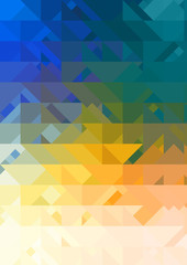 Intersecting shapes design on white background. Abstract minimalistic wallpaper. Colorful geometric template.