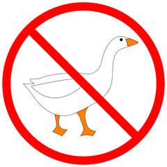 no goose sign vector