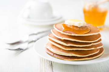 Pancakes with Butter and Honey