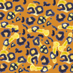 Seamless pattern of leopard skin