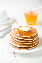 Pancakes with Butter and Honey
