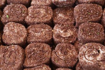 chocolate turkish delight close up