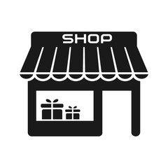 store vector icon in trendy flat style