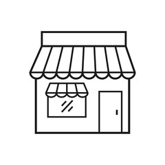 store vector icon in trendy flat style